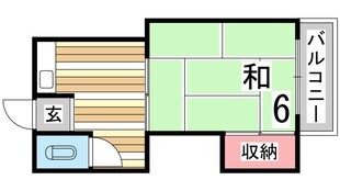 鷹取駅 徒歩6分 2階の物件間取画像
